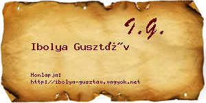 Ibolya Gusztáv névjegykártya