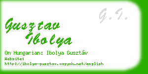 gusztav ibolya business card